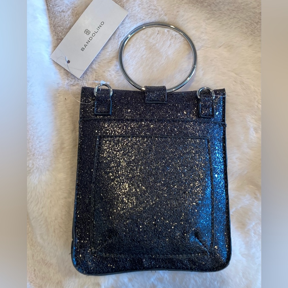 Bandolino black sparkle clutch